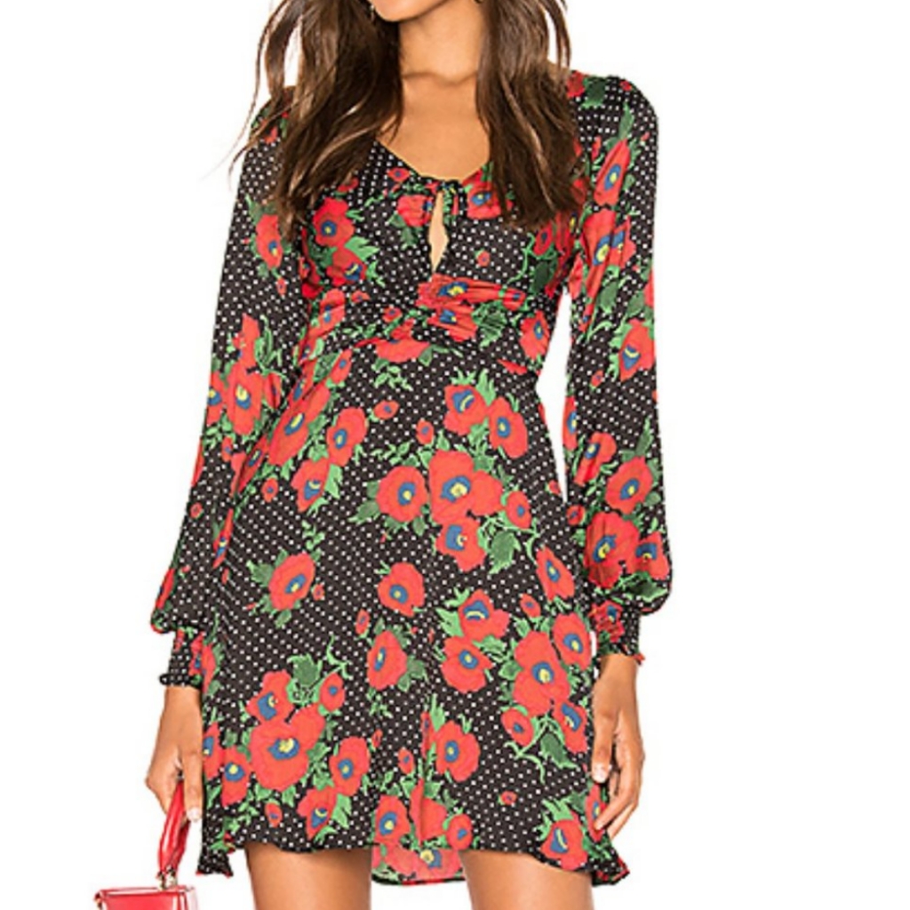 Free People Morning Light Floral Dress 12 Nwt
